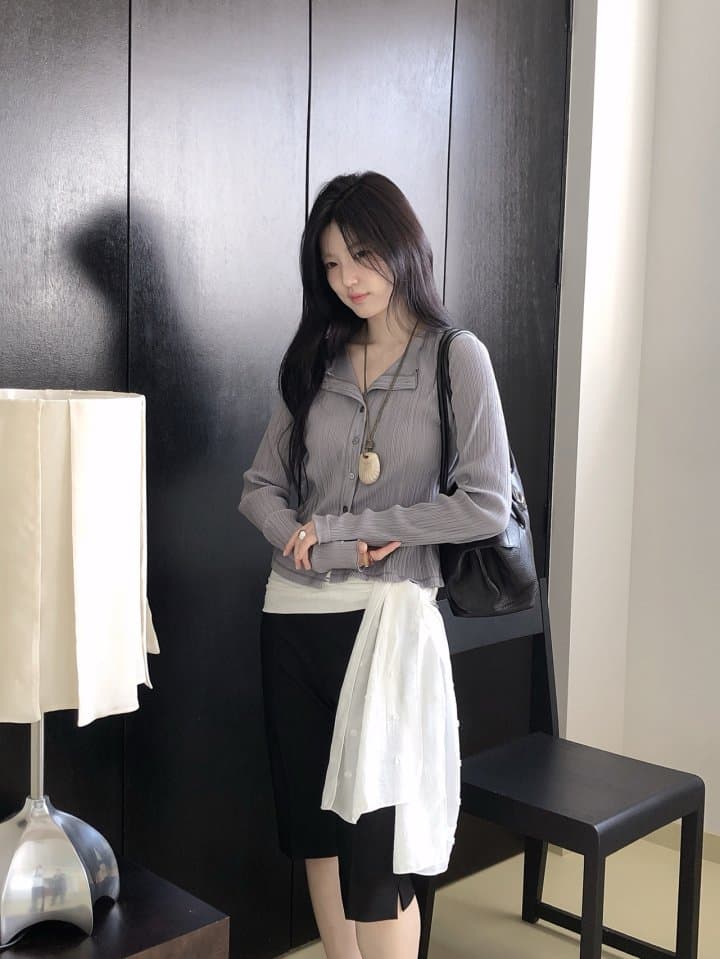 [LE BUTTER] Day Pleated Cardigan 9