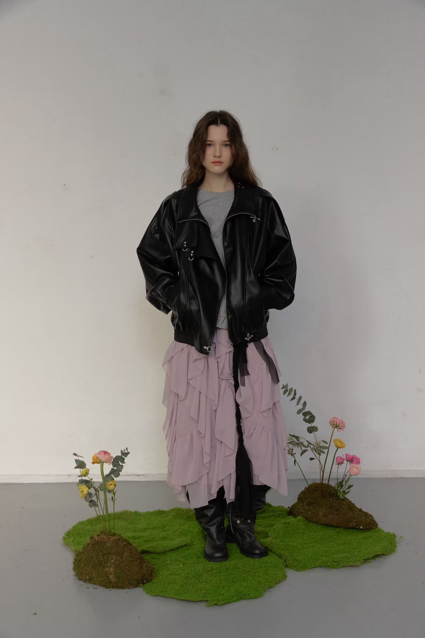 [FOUNDATION] Mongju Tiered Frill Banded Skirt 7
