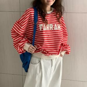 [VENTI] Paraha Striped Sweatshirt 1