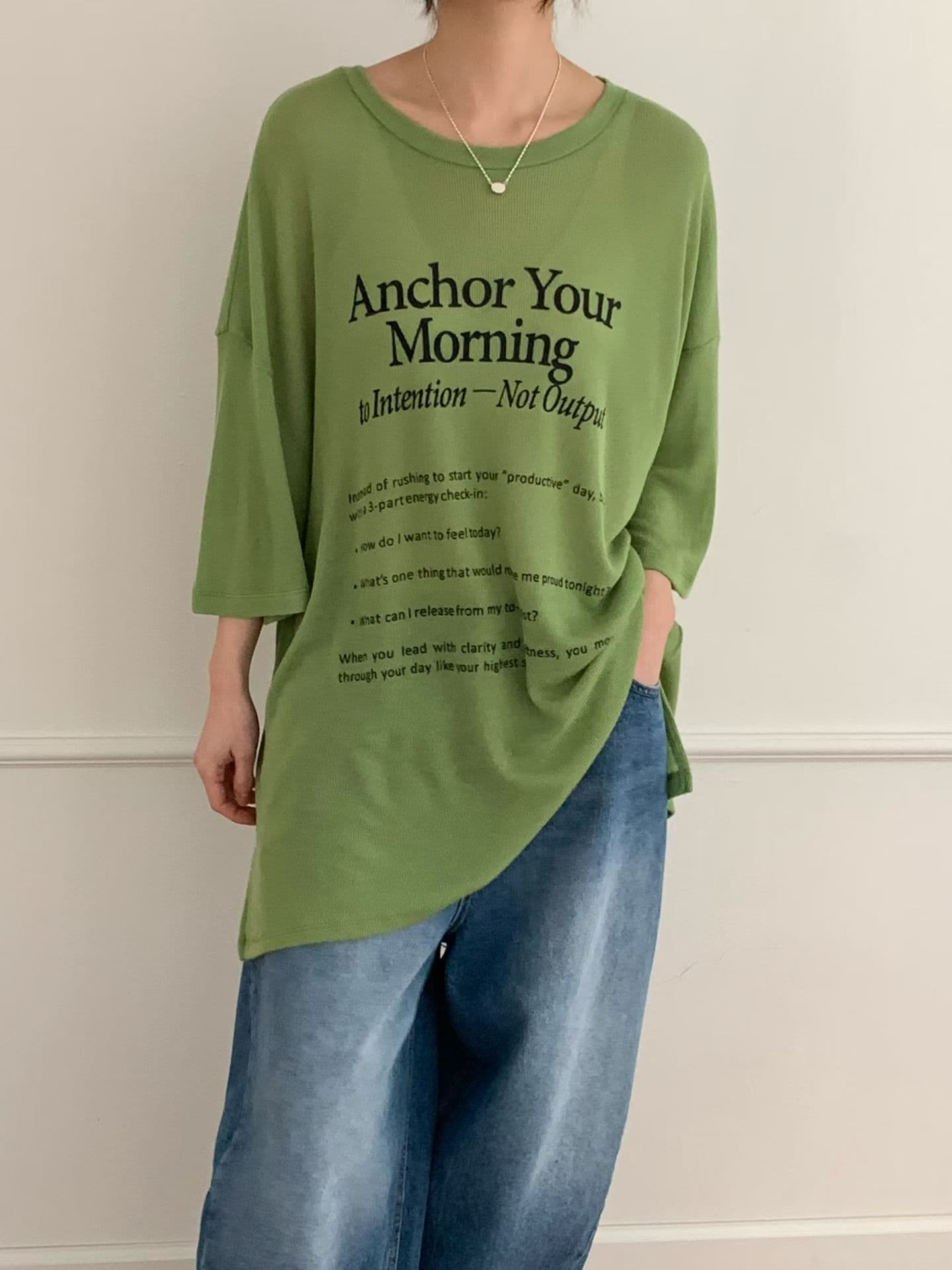 [VENTI] Anchor Knit Printed T-Shirt 5