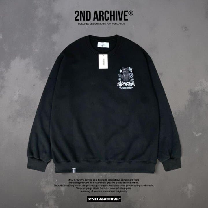 [2ND ARCHIVE] Black Cross Bear Sweatshirt 9