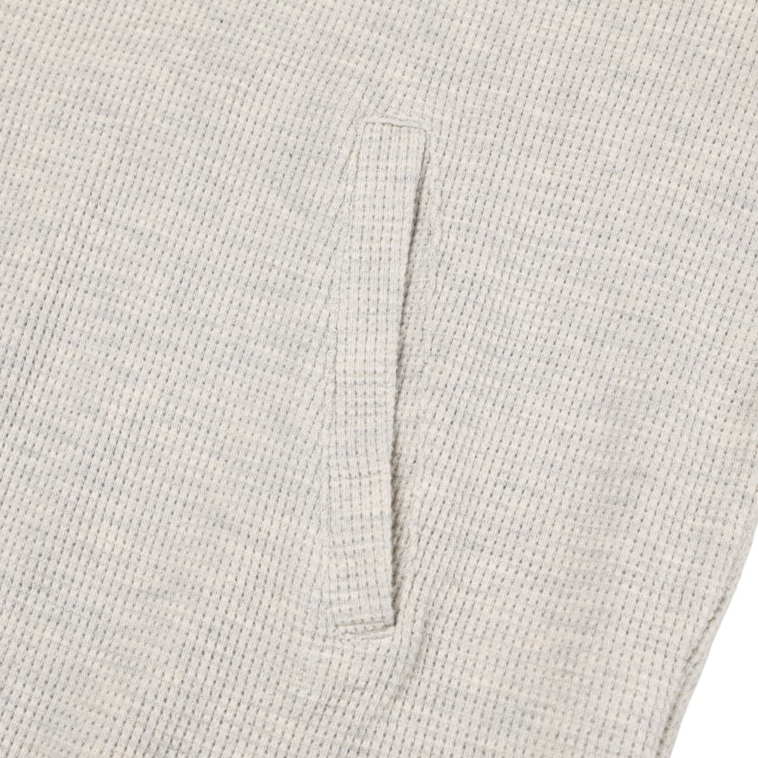 [LOGAN] Mock Neck Waffle Zip-Up 6