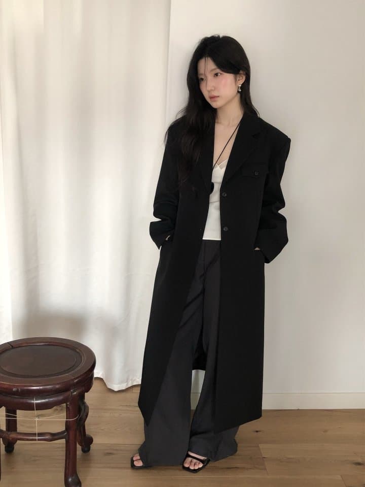 [LE BUTTER] Noir Long Coat 2