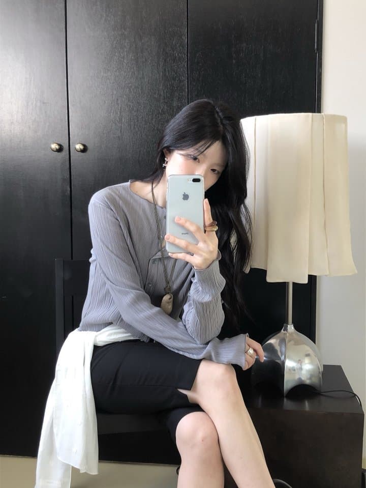 [LE BUTTER] Day Pleated Cardigan 6