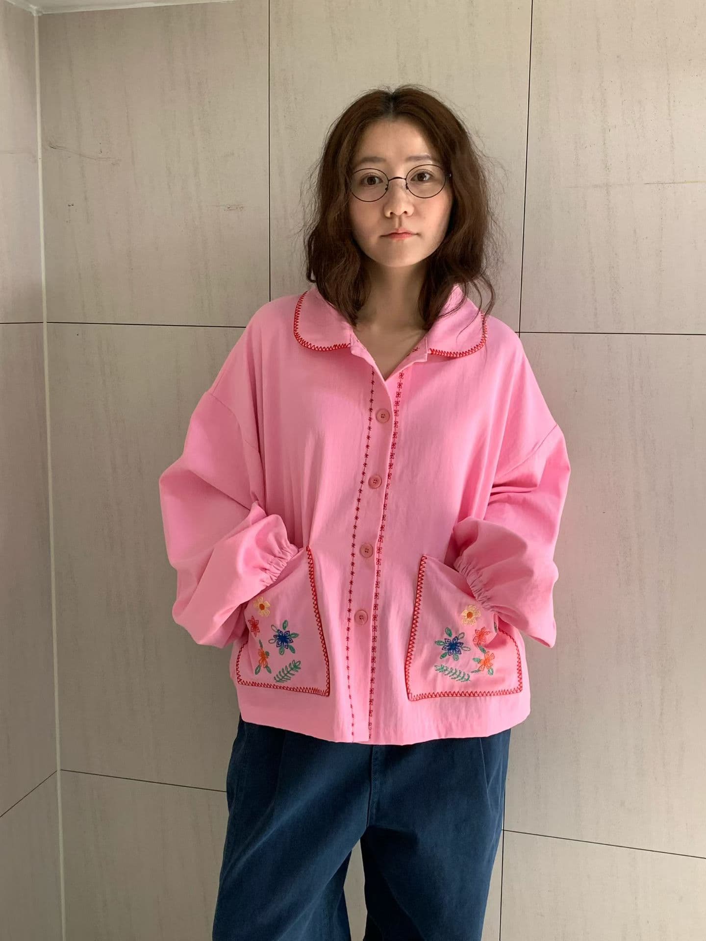 [VENTI] Cookie Smock Floral Jacket 5