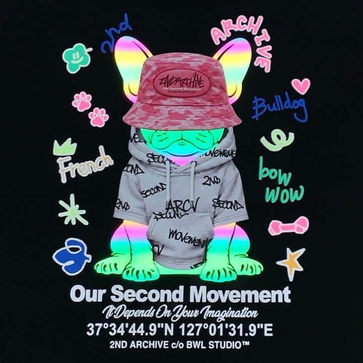 [2ND ARCHIVE] Bucket Hat Reflective Bulldog Short Sleeve T-Shirt 5