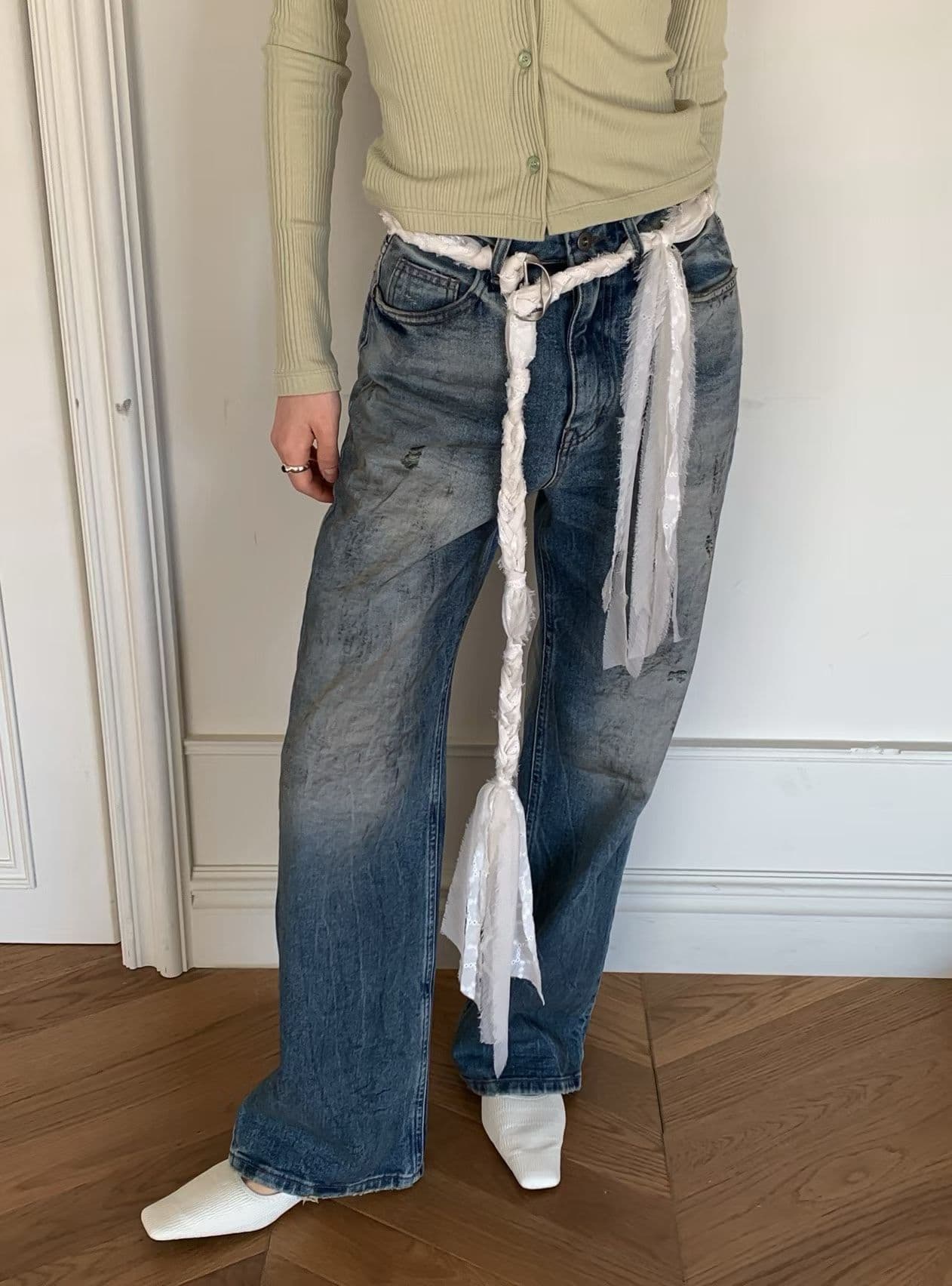 [FOUNDATION] Oil Washed Semi-Straight Denim Pants 7