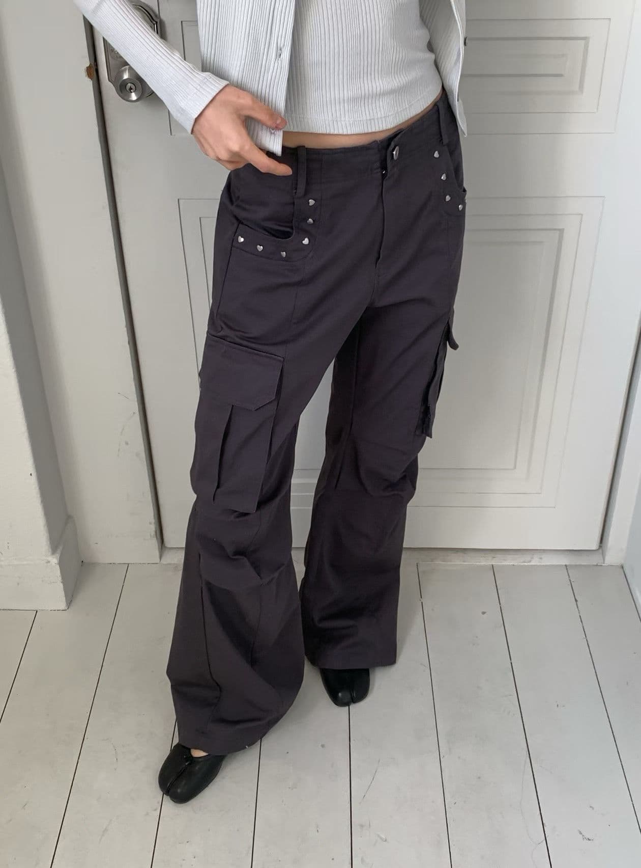 [FOUNDATION] Peace Studded Washed Cargo Pants 7