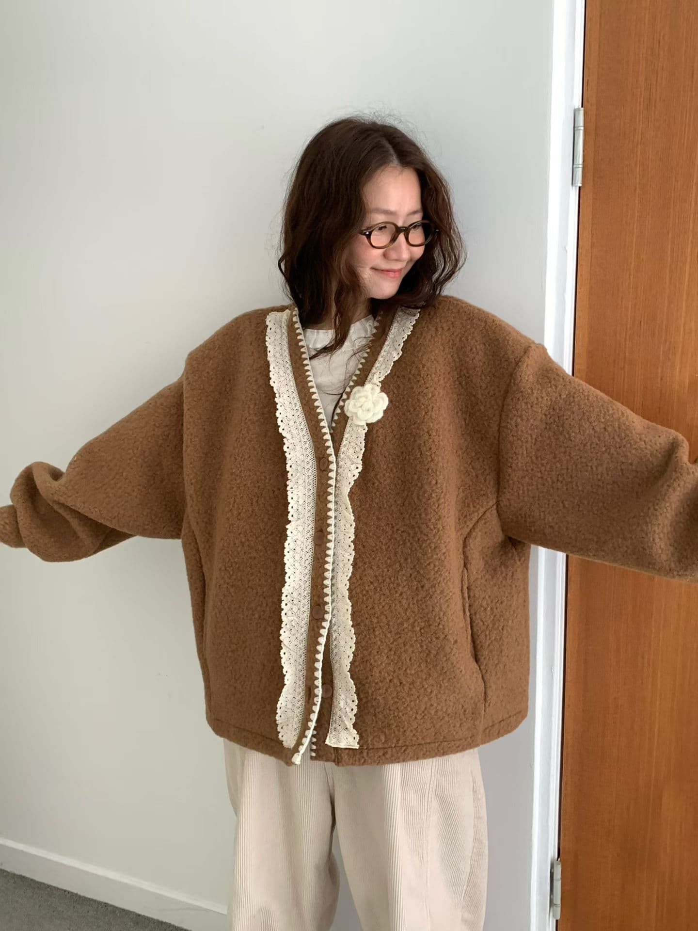[VENTI] Teddy Boucle Cardigan 5