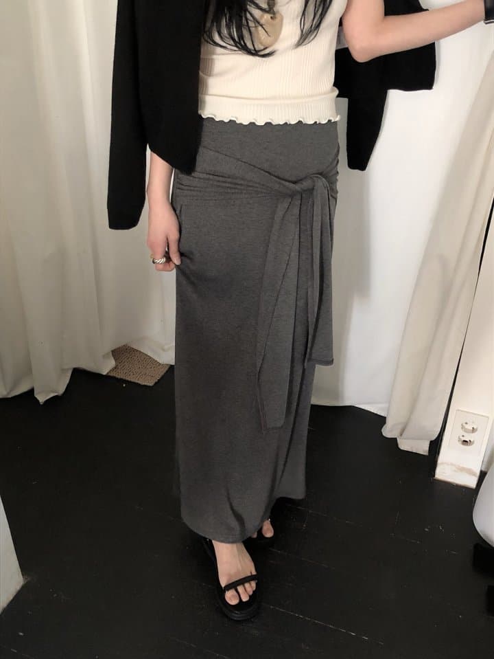 [LE BUTTER] Scarf Skirt 2