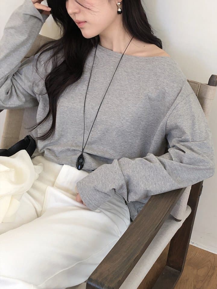 [LE BUTTER] Wide-Neck T-Shirt 7