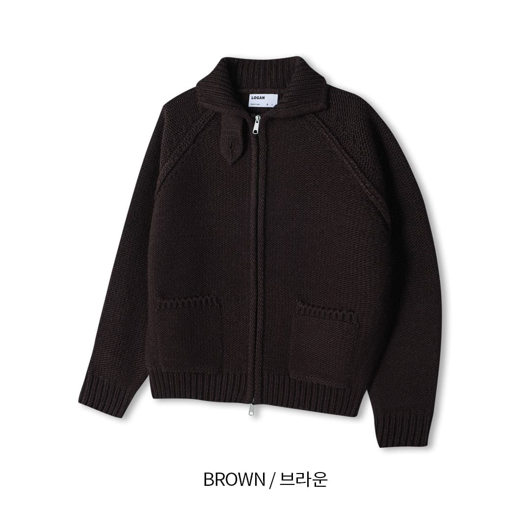 [LOGAN] Uni Knit Zip-Up Jacket 1