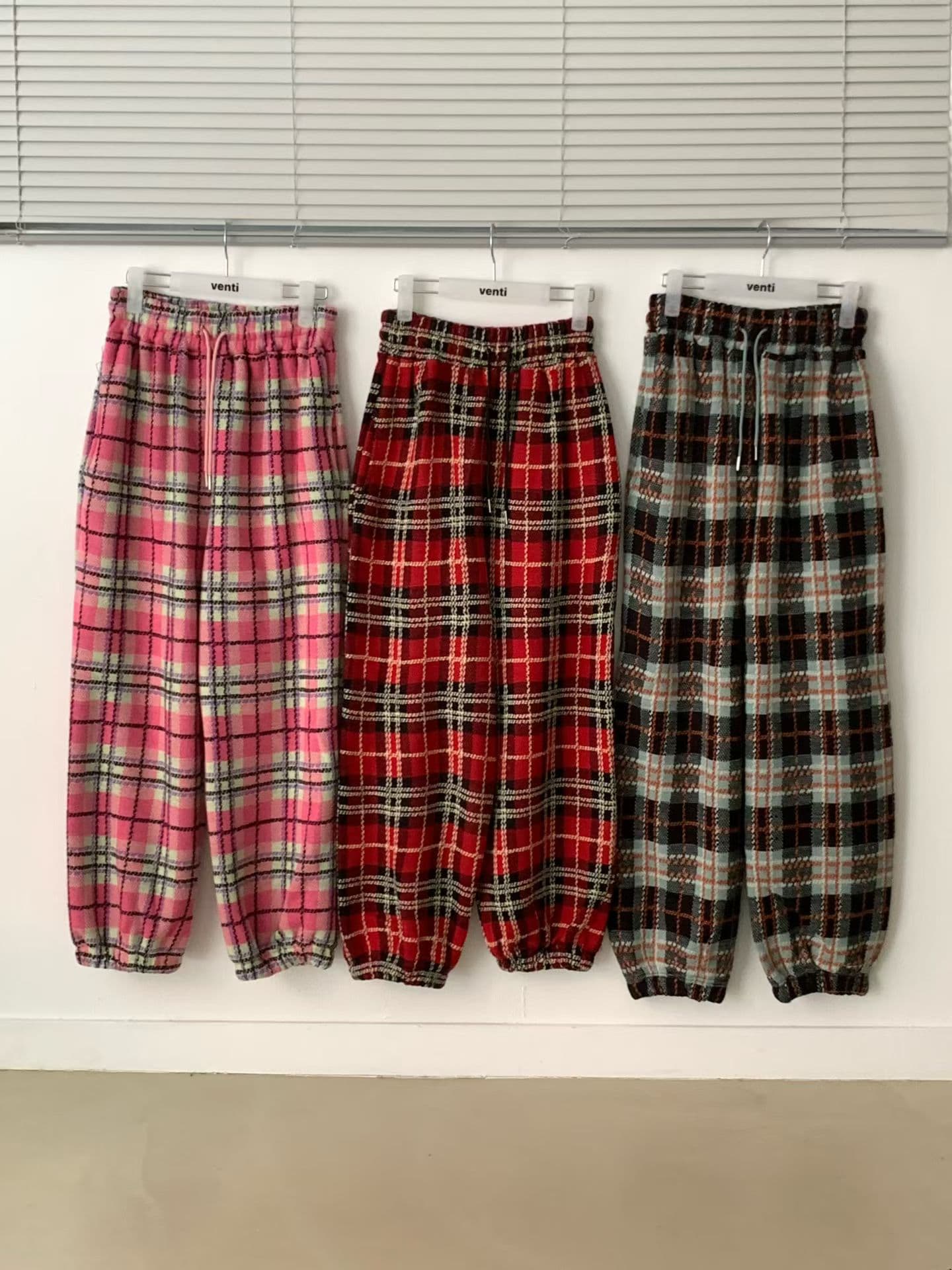 [VENTI] Pie Check Jogger Pants 2