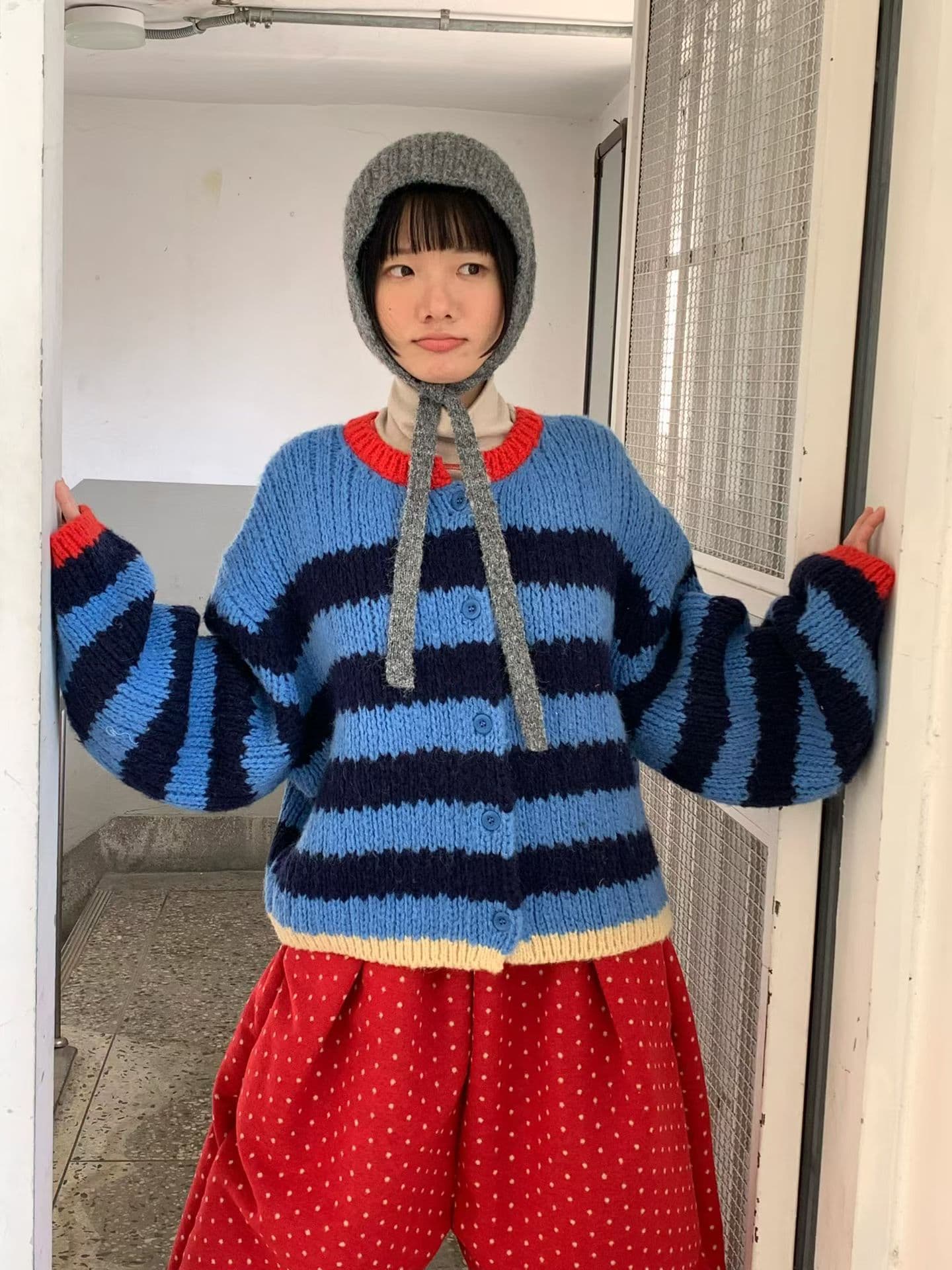 [VENTI] Honey Striped Knit 5