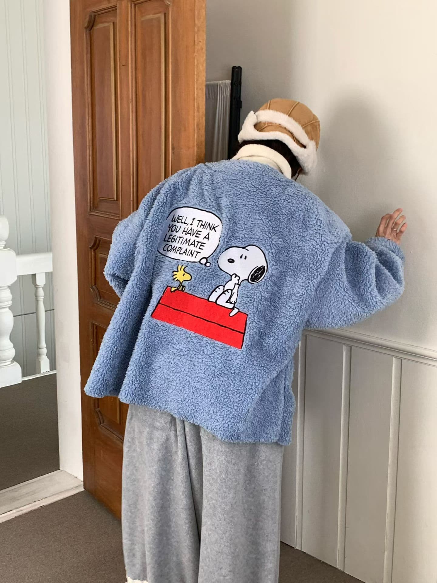 (Official Licensed Peanuts Snoopy) [VENTI] Fleece Snoopy Jacket 2