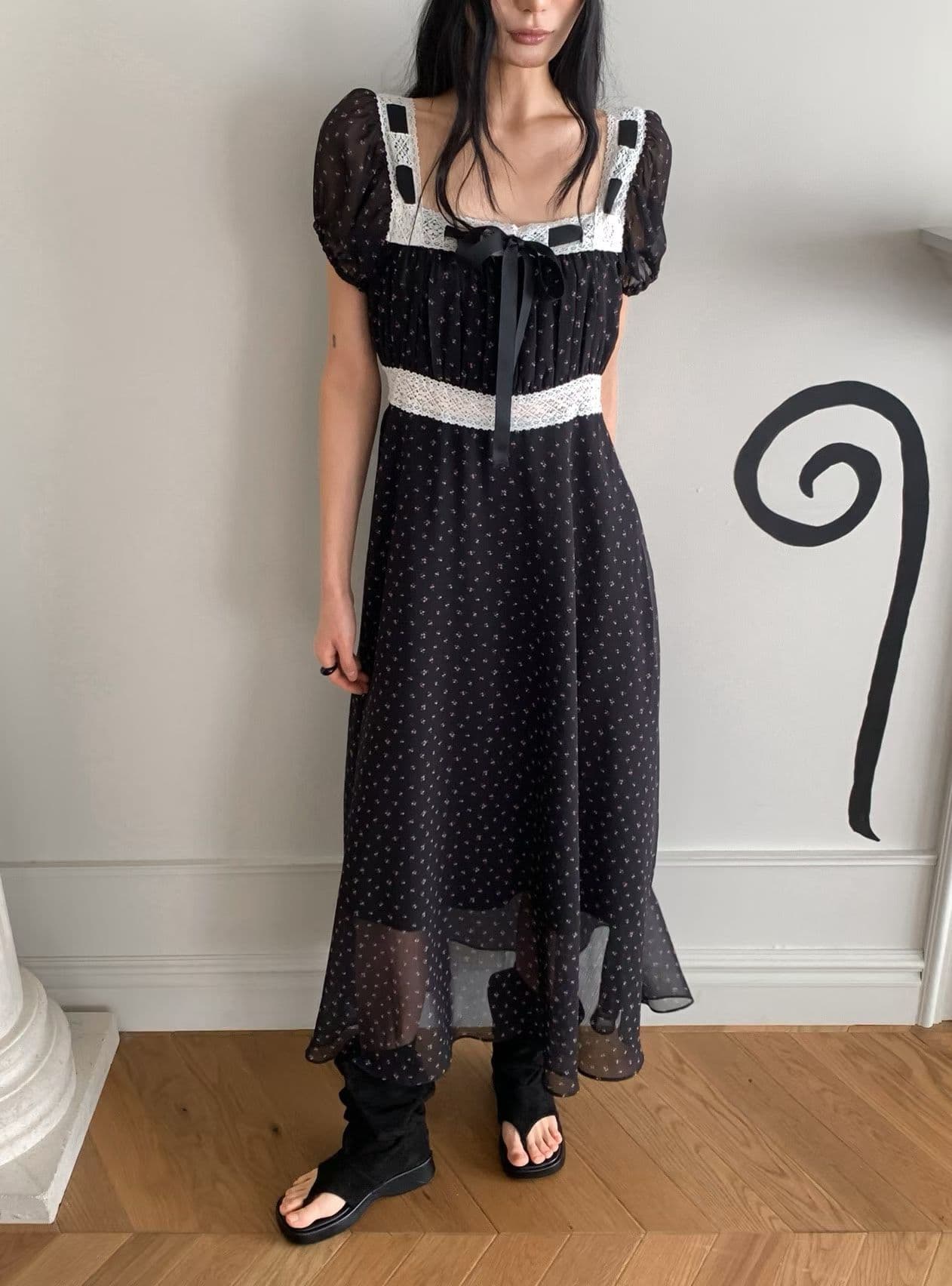 [FOUNDATION] Franc Lace Floral Pattern Dress 5