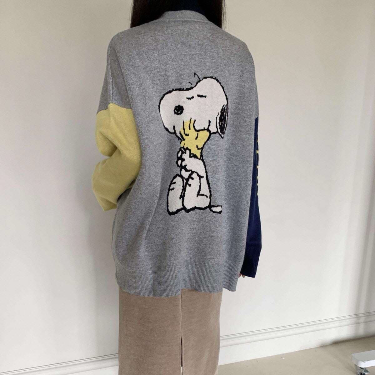 (Official Licensed Peanuts Snoopy) [NEON FISH] Snoopy Angora Cardigan 4
