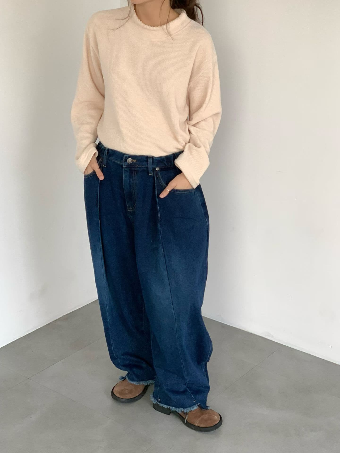[VENTI] Peached Denim Brushed Jeans 3