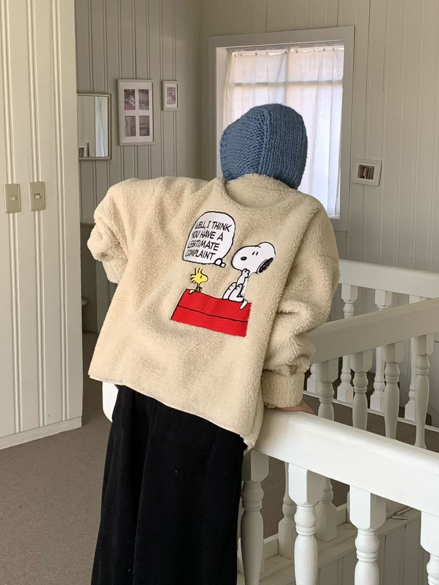 (Official Licensed Peanuts Snoopy) [VENTI] Fleece Snoopy Jacket 4