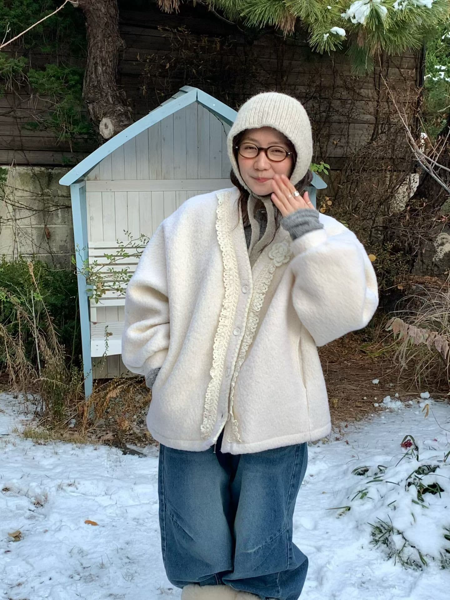 [VENTI] Teddy Boucle Cardigan 10
