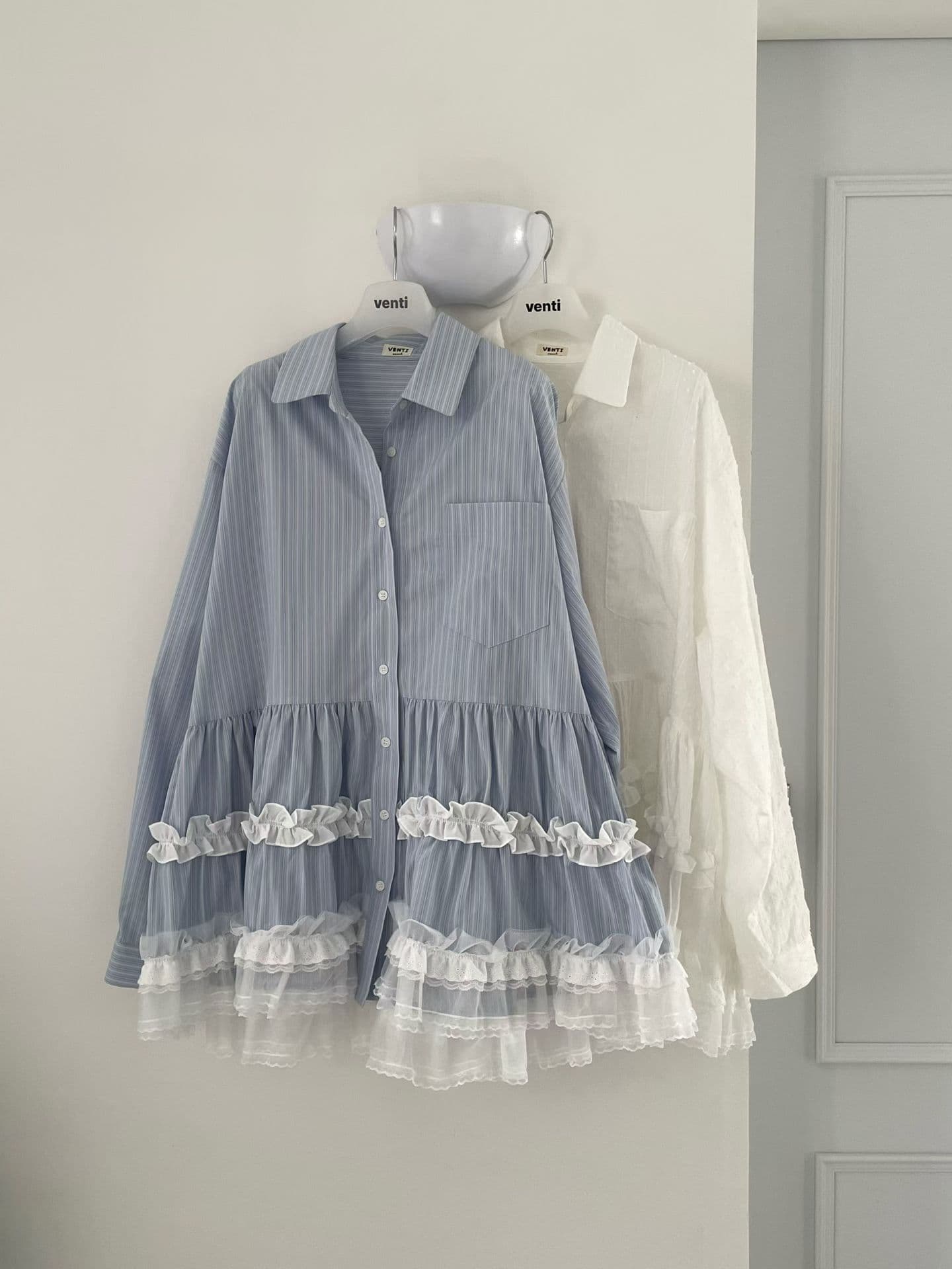[VENTI] Frill Tiered Lace Shirt 7