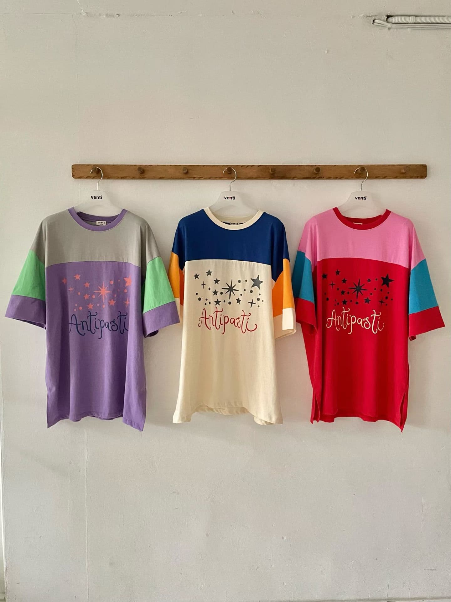 [VENTI] Twinkle Color-Block Short Sleeve T-Shirt 9