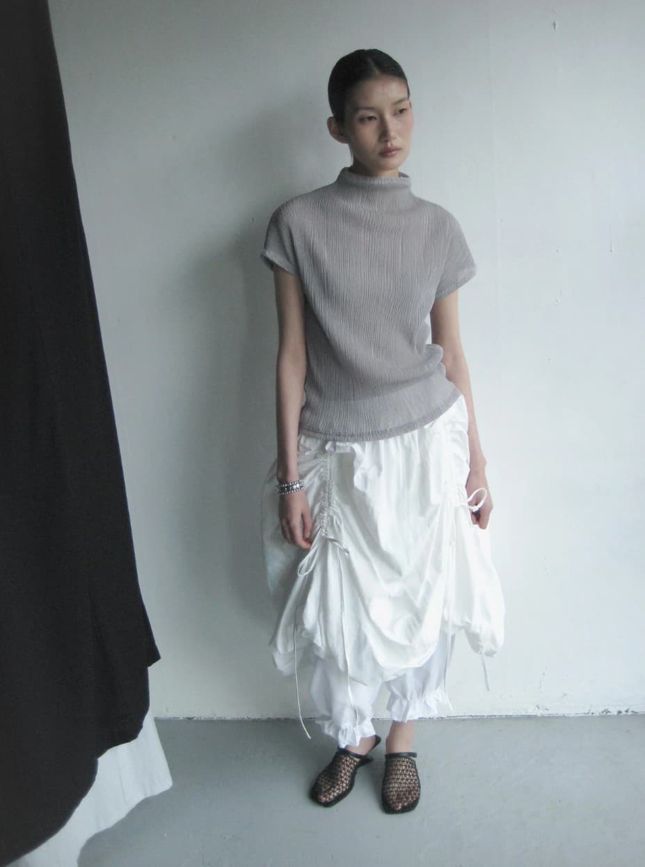 [TEXTURE] Kin Banded Shirred Balloon Skirt 5