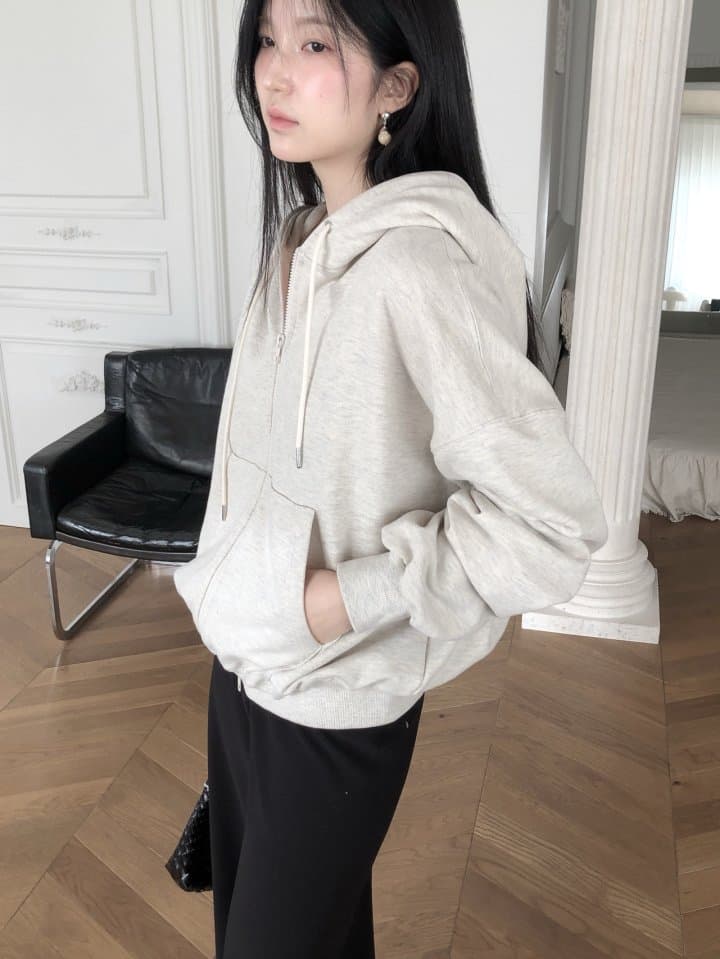 [LE BUTTER] Oversized Zip-up Hoodie 7