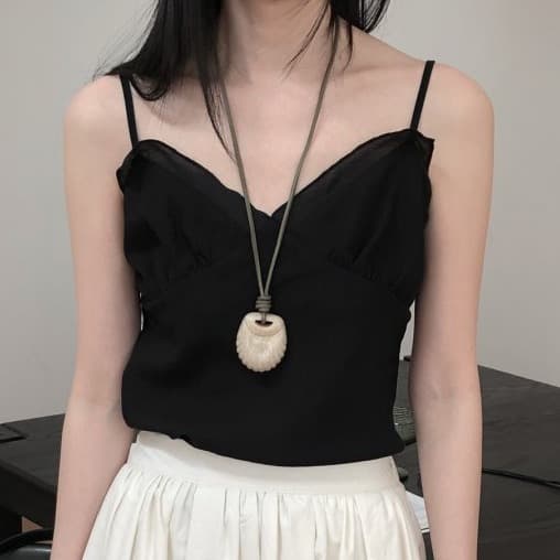 [LE BUTTER] Frill Slub Blouse 1
