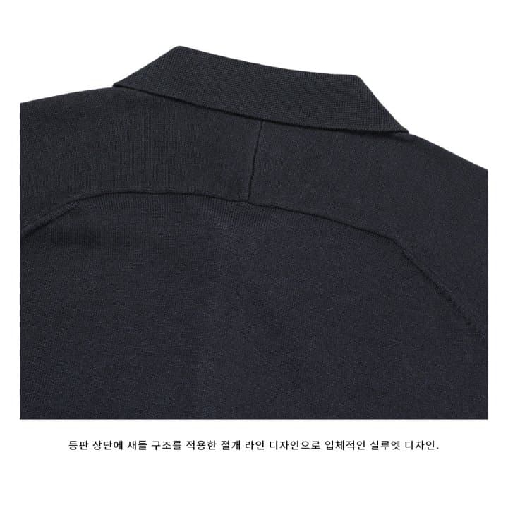 [LOGAN] Logan Panelled Buttoned Collared Knit 3