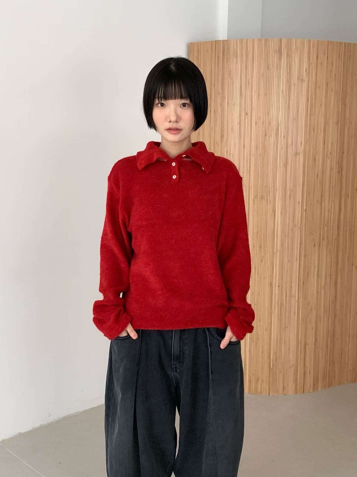 [VENTI] Buttoned Turtleneck T-Shirt 8