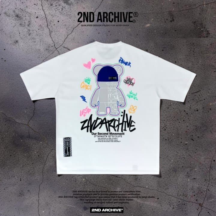 [2ND ARCHIVE] Blue Beanie Bear Short Sleeve T-Shirt 10