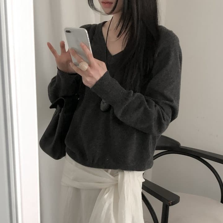 [LE BUTTER] Neuroe V-Neck Knit 1