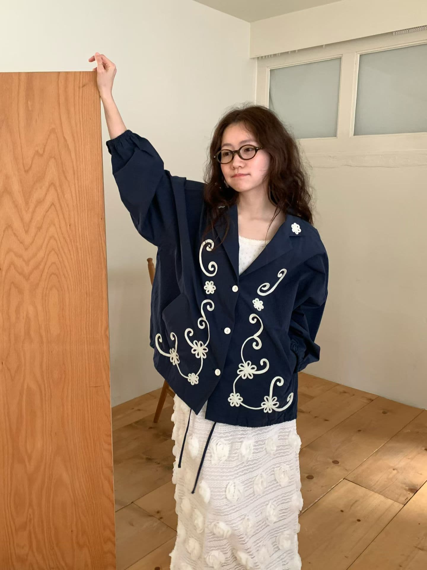 [VENTI] Millie Floral Handle Embroidered Jacket 8