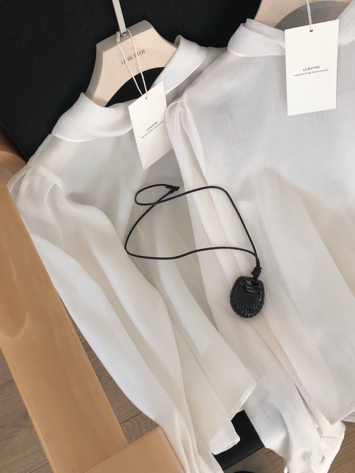 [LE BUTTER] Scarf Blouse 5