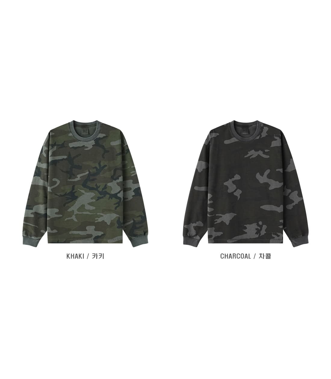 [LAINE] Camo Pigment Long Sleeve T-Shirt 6