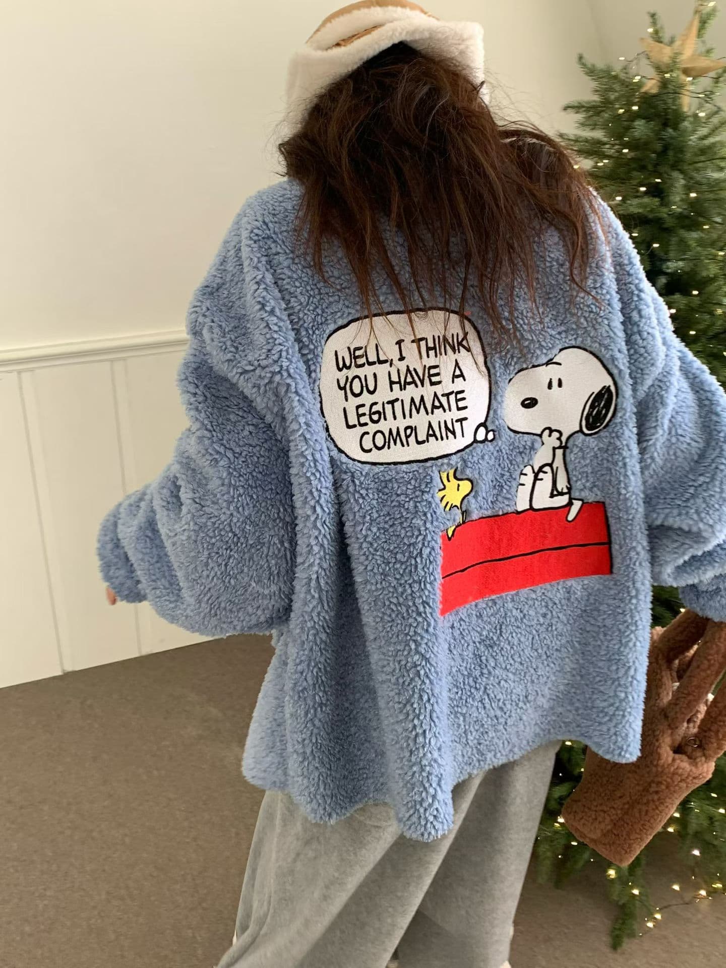 (Official Licensed Peanuts Snoopy) [VENTI] Fleece Snoopy Jacket 9