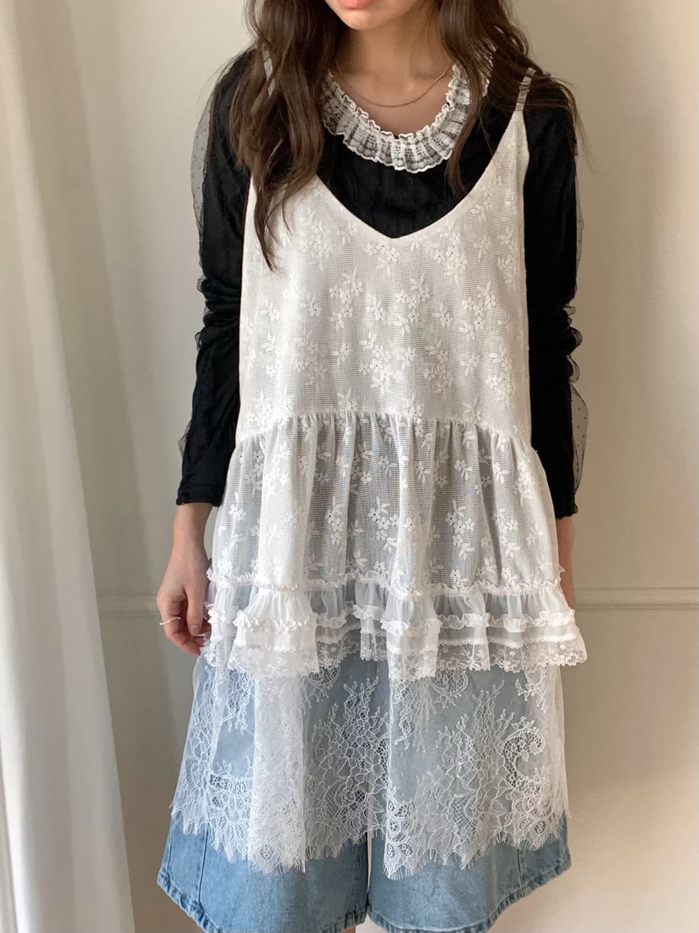[VENTI] Kklo Knit Lace Dress 8