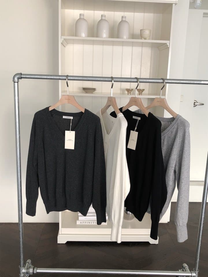 [LE BUTTER] Neuroe V-Neck Knit 7