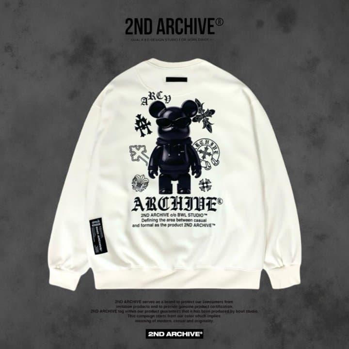 [2ND ARCHIVE] Black Cross Bear Sweatshirt 7