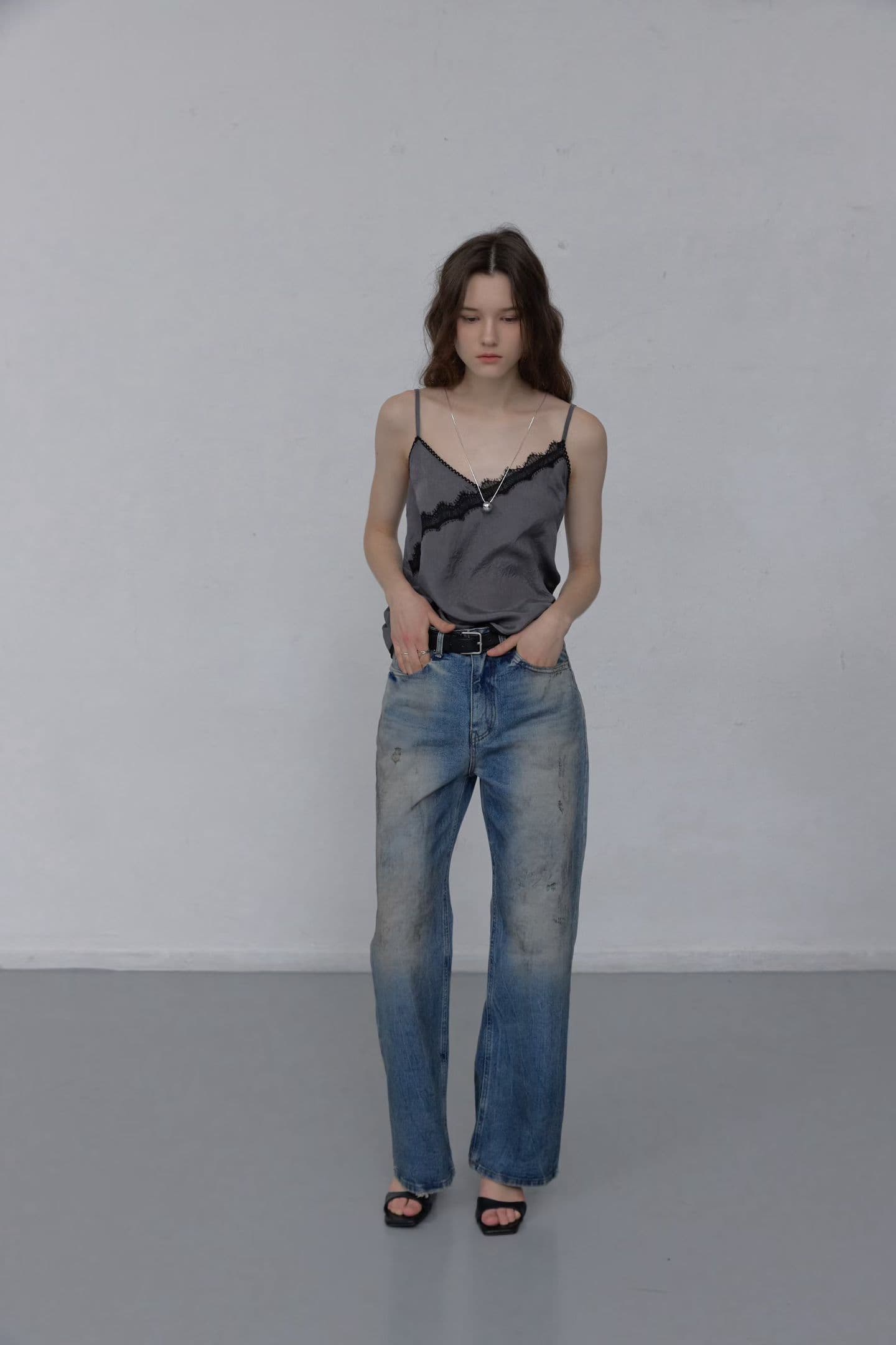 [FOUNDATION] Oil Washed Semi-Straight Denim Pants 10