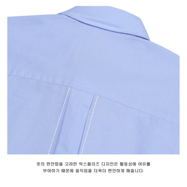 [LAINE] Linen Two-Pocket Shirt 3