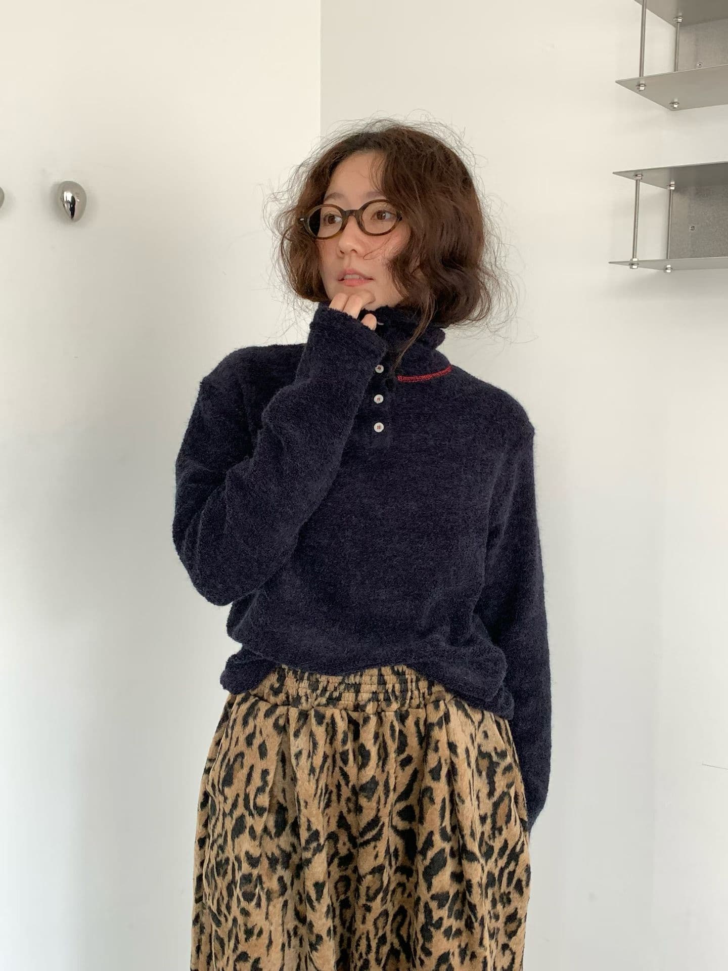 [VENTI] Buttoned Turtleneck T-Shirt 4