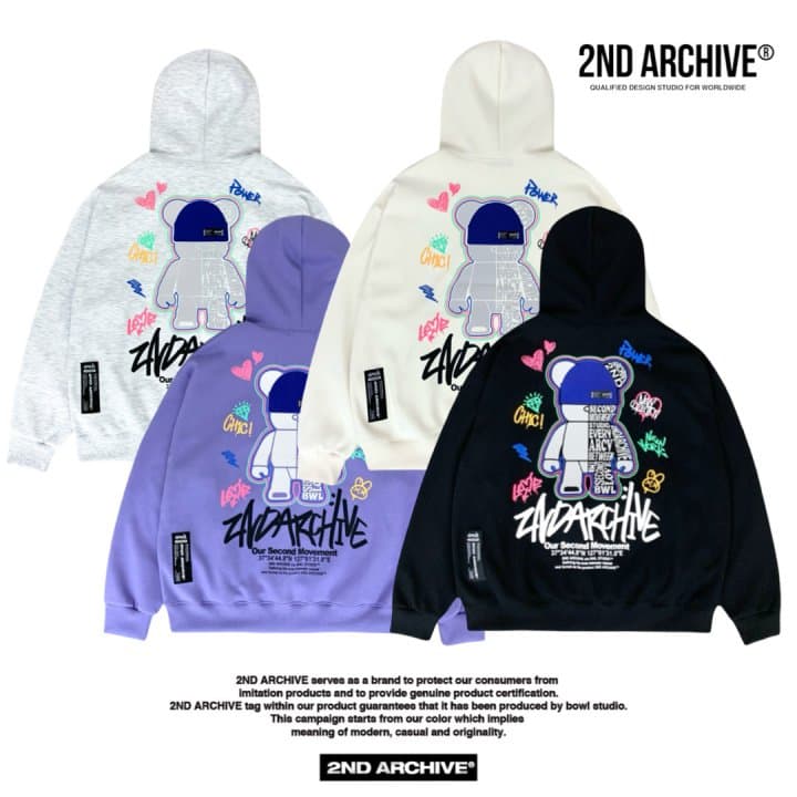 [2ND ARCHIVE] Blue Beanie Bear Hoodie 3