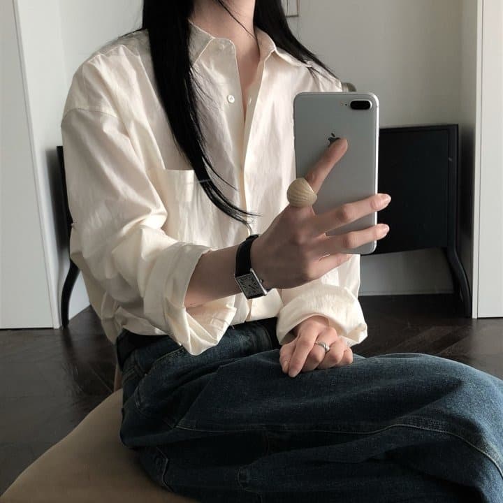 [LE BUTTER] Rocky Washed Shirt 1