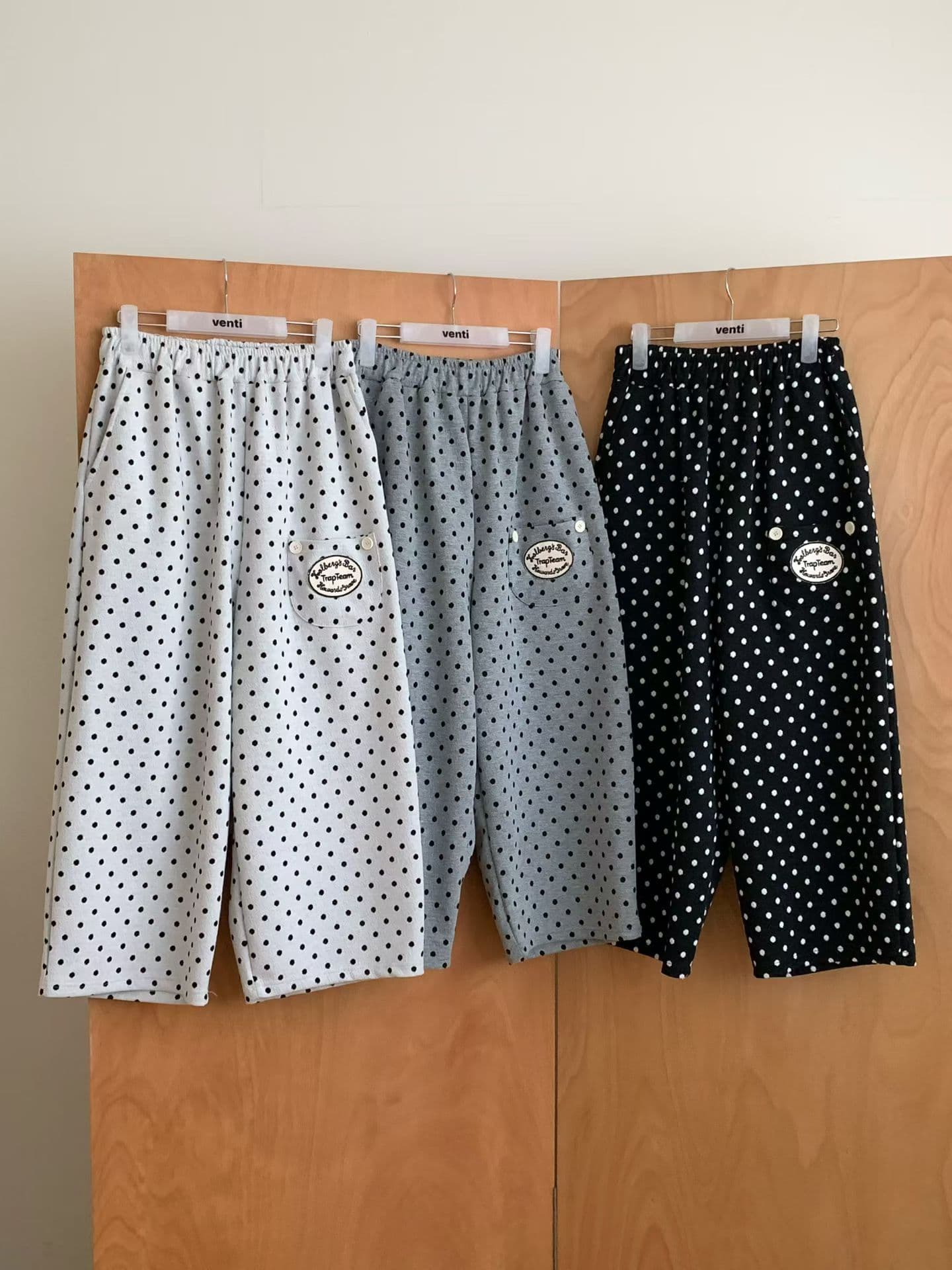 [VENTI] Carry Polka Dot Patch Pants 7