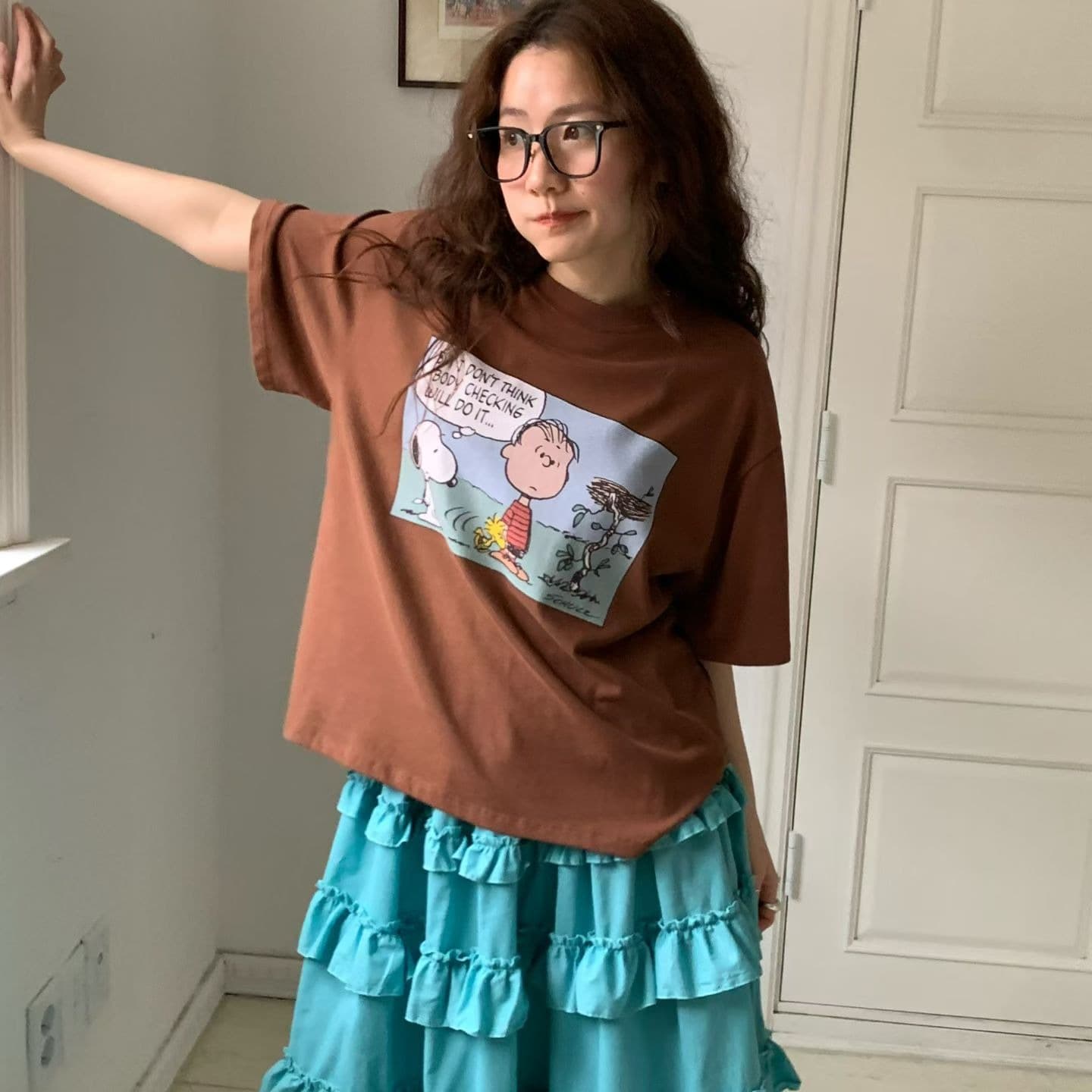 (Official Licensed Peanuts Snoopy) [VENTI] Cartoon Snoopy T-Shirt 1