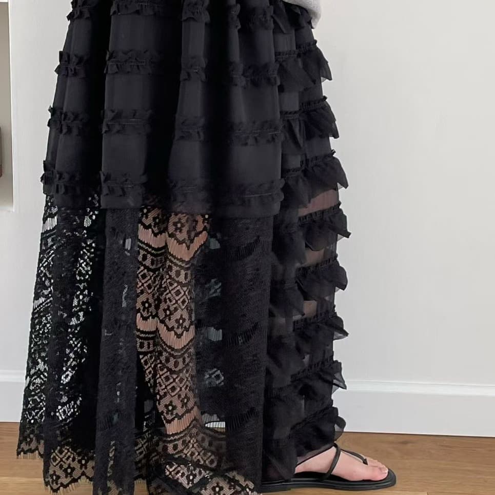 [VENTI] Triple Lace Skirt 1