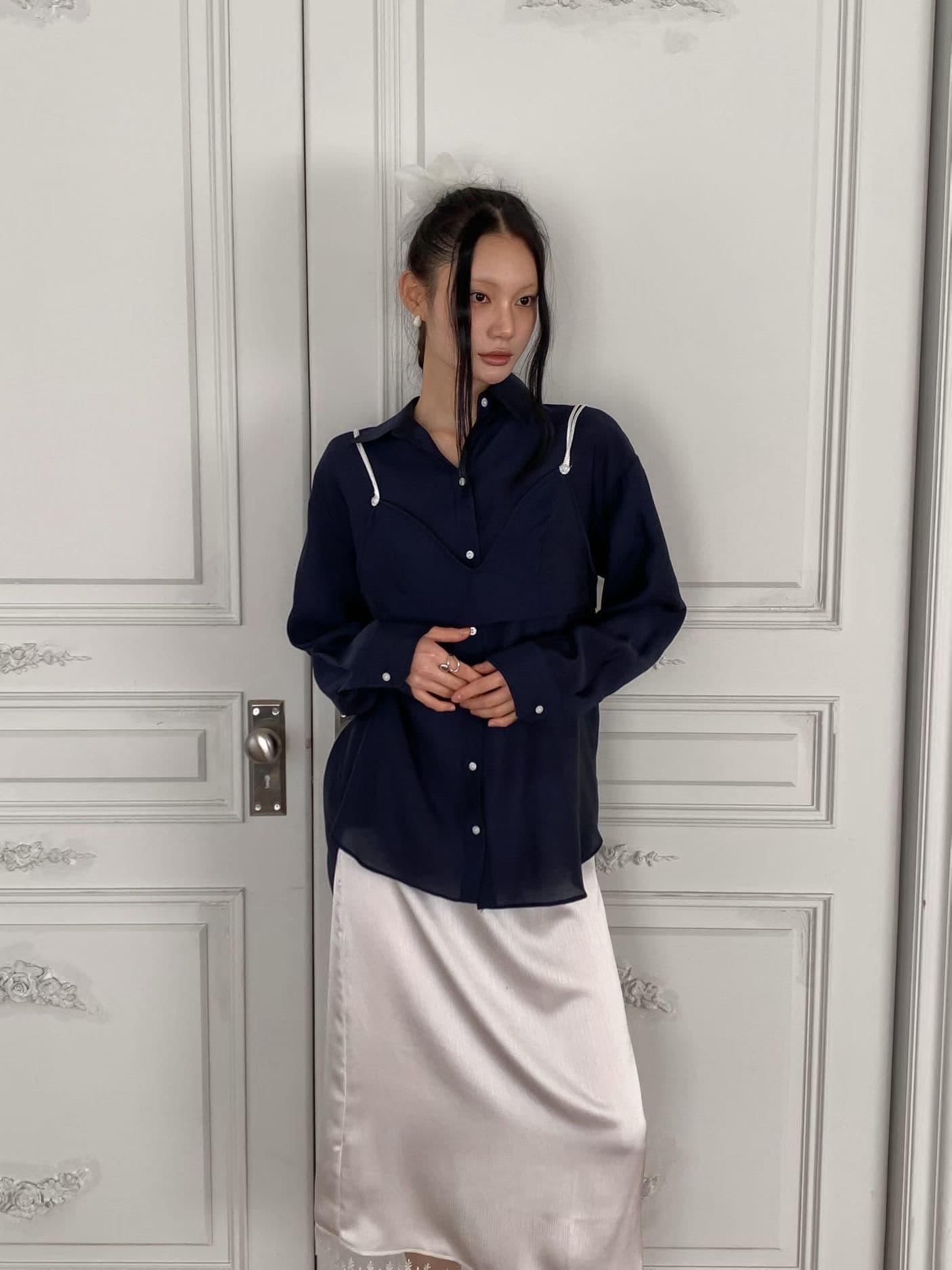 [FOUNDATION] Loin Lace Satin Banded Skirt 2