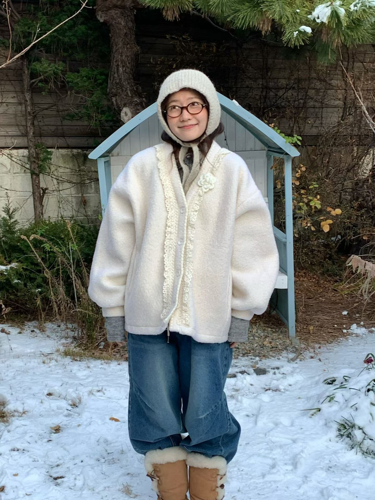 [VENTI] Teddy Boucle Cardigan 9